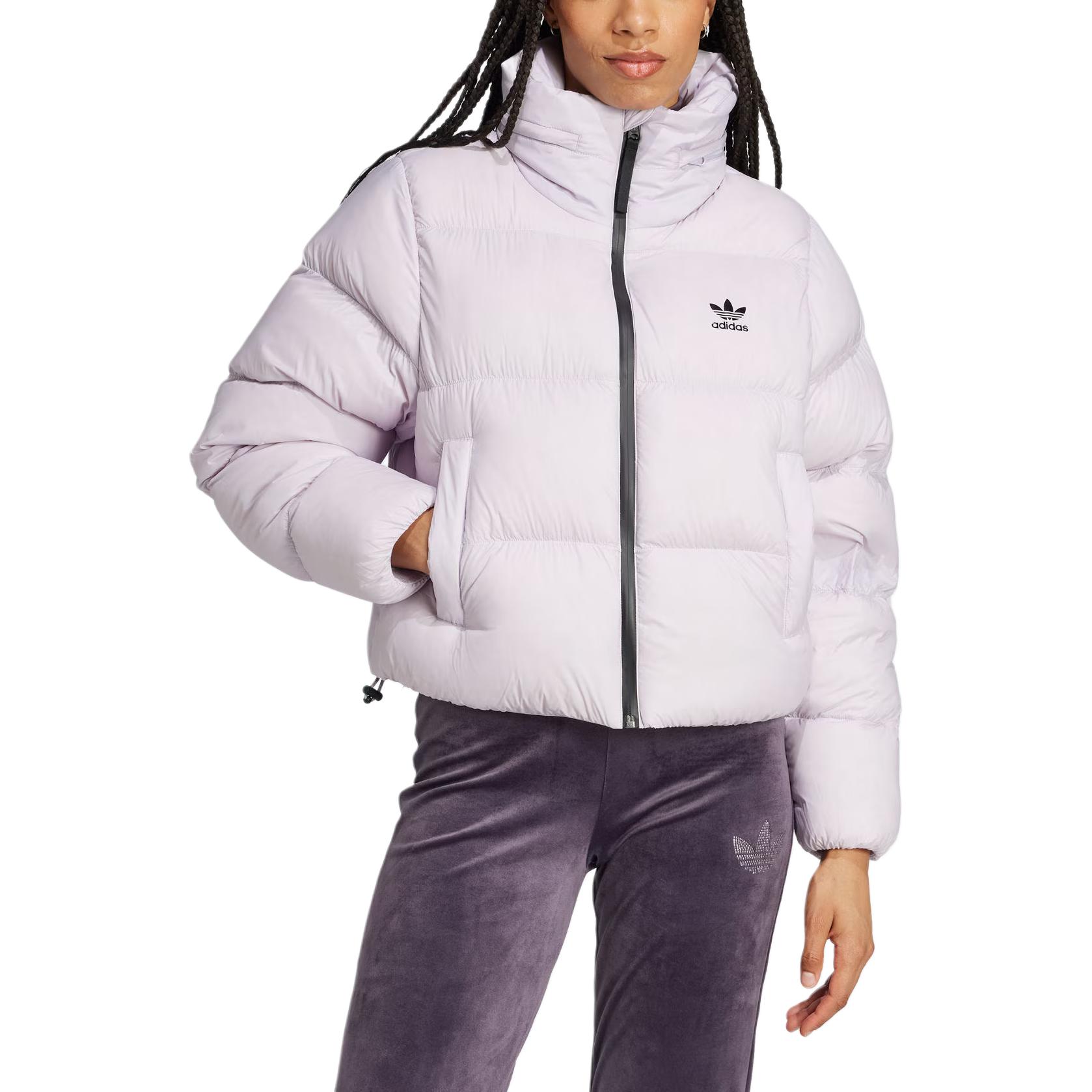 Футболка FW24 RegenDown укороченная пуховая куртка унисекс серебристый Adidas Originals, светло-фиолетовый — фото 3