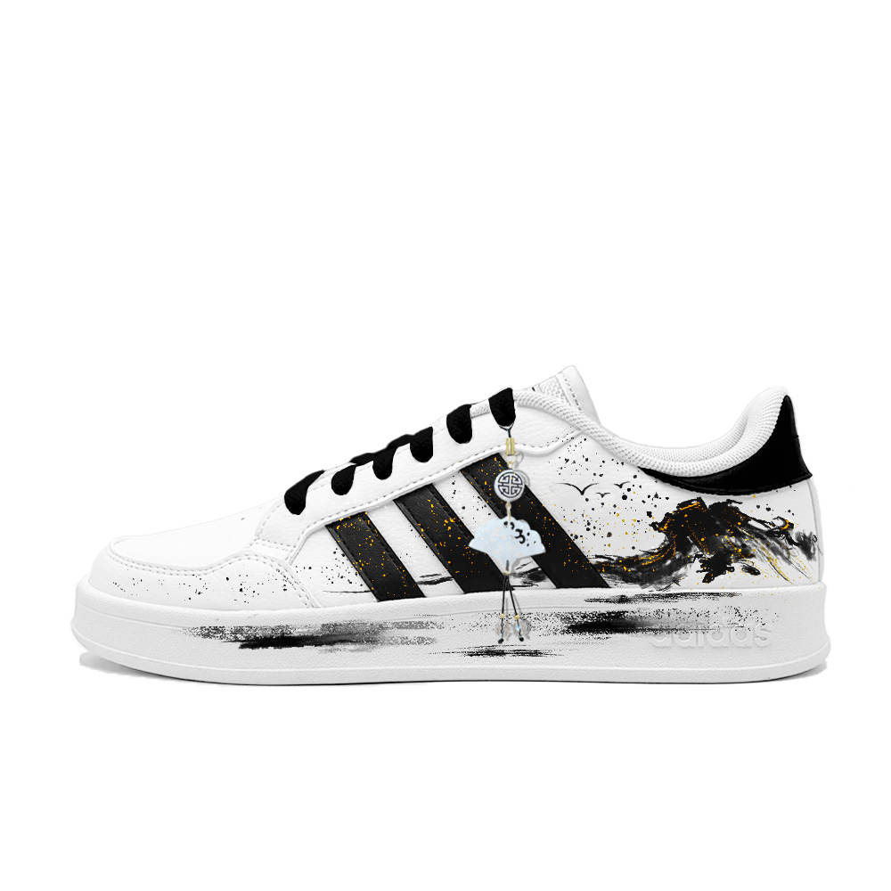

Adidas Neo Кроссовки Breaknet Golden Ink Mountain River с амортизацией, износостойкие, низкие, для скейтбординга, мужские, черно-белые