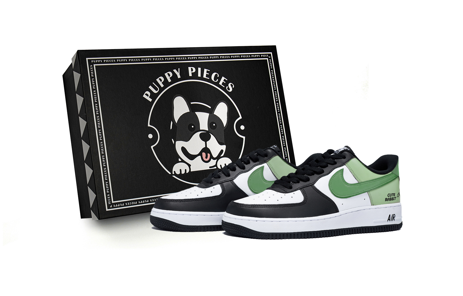 

Nike Кроссовки Air Force 1 Low Top для скейтбординга, мужские, белые, зеленые