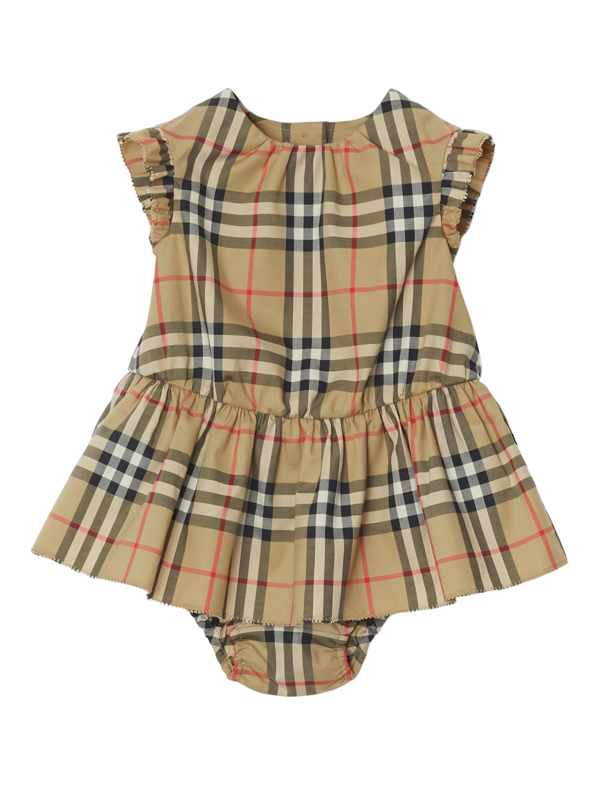 

Платье в клетку House Check Burberry Kids, бежевый
