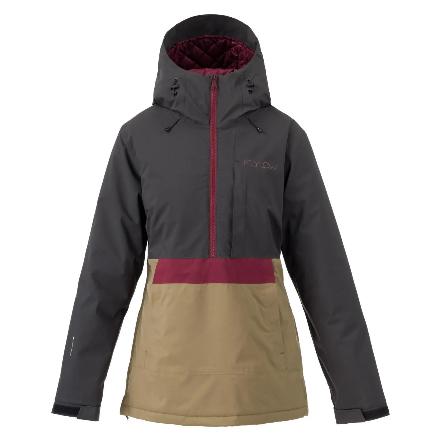 

Женская утеплённая анорак Flylow, Black/Capers