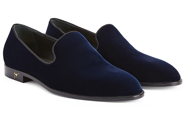 Женские лоферы Gatien с велюровым эффектом Giuseppe Zanotti, синие — фото 3