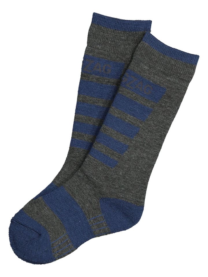 

Zigzag Комплект из 2 пар: лыжные/сноубордные носки "Znow" антрацитово-синего цвета