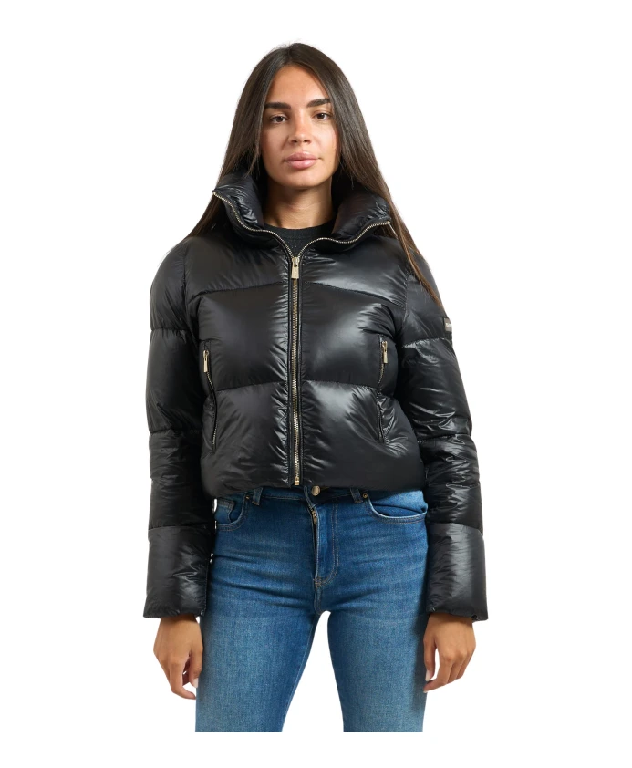 

Черная стеганая водоотталкивающая куртка на молнии Yes Zee, черный