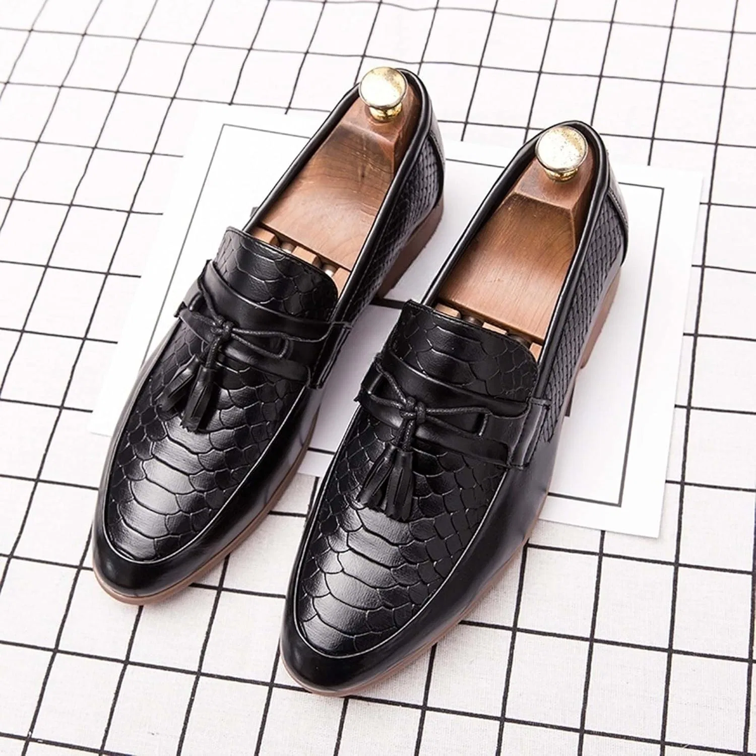 Лоферы мужские, кожаные, Urban Fashion, Penny Loafers, черный — фото 3