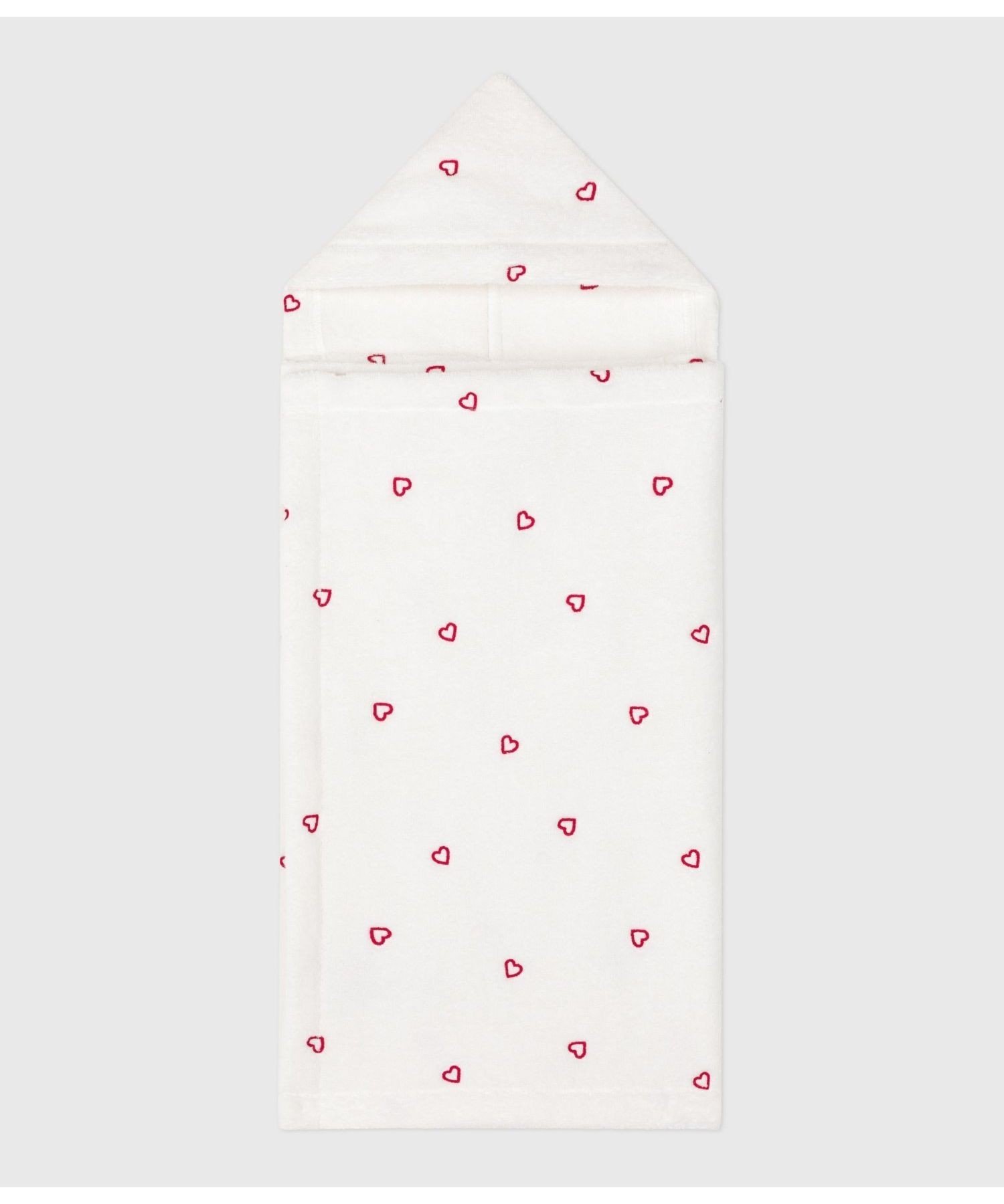 Ворсовый плащ Petit Bateau, Off-white/Light pink — фото 2