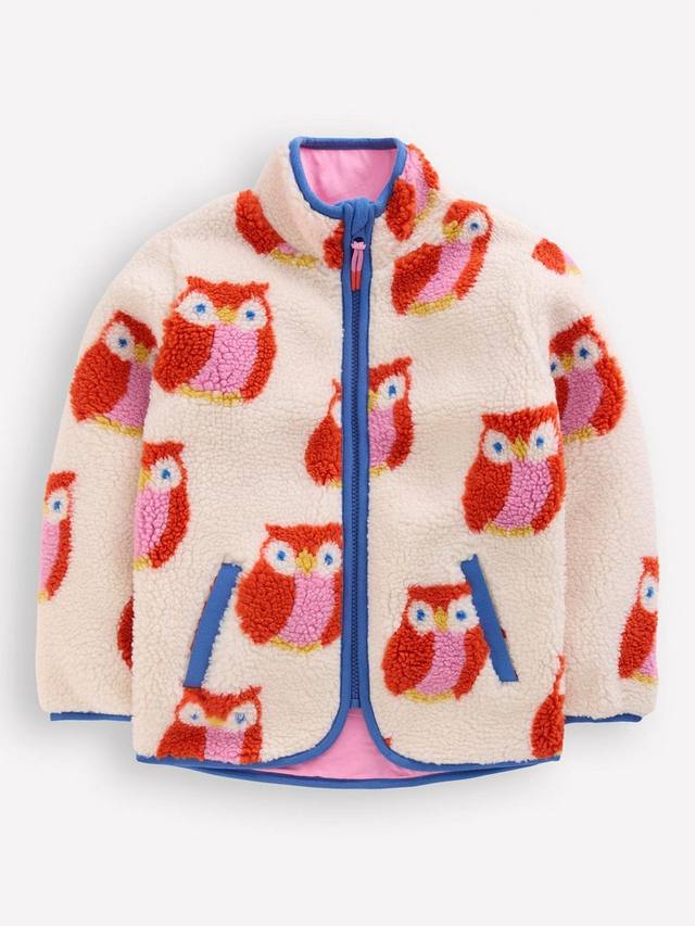 

Детская куртка Eden Borg с молнией Mini Boden, Dark Orange Owls