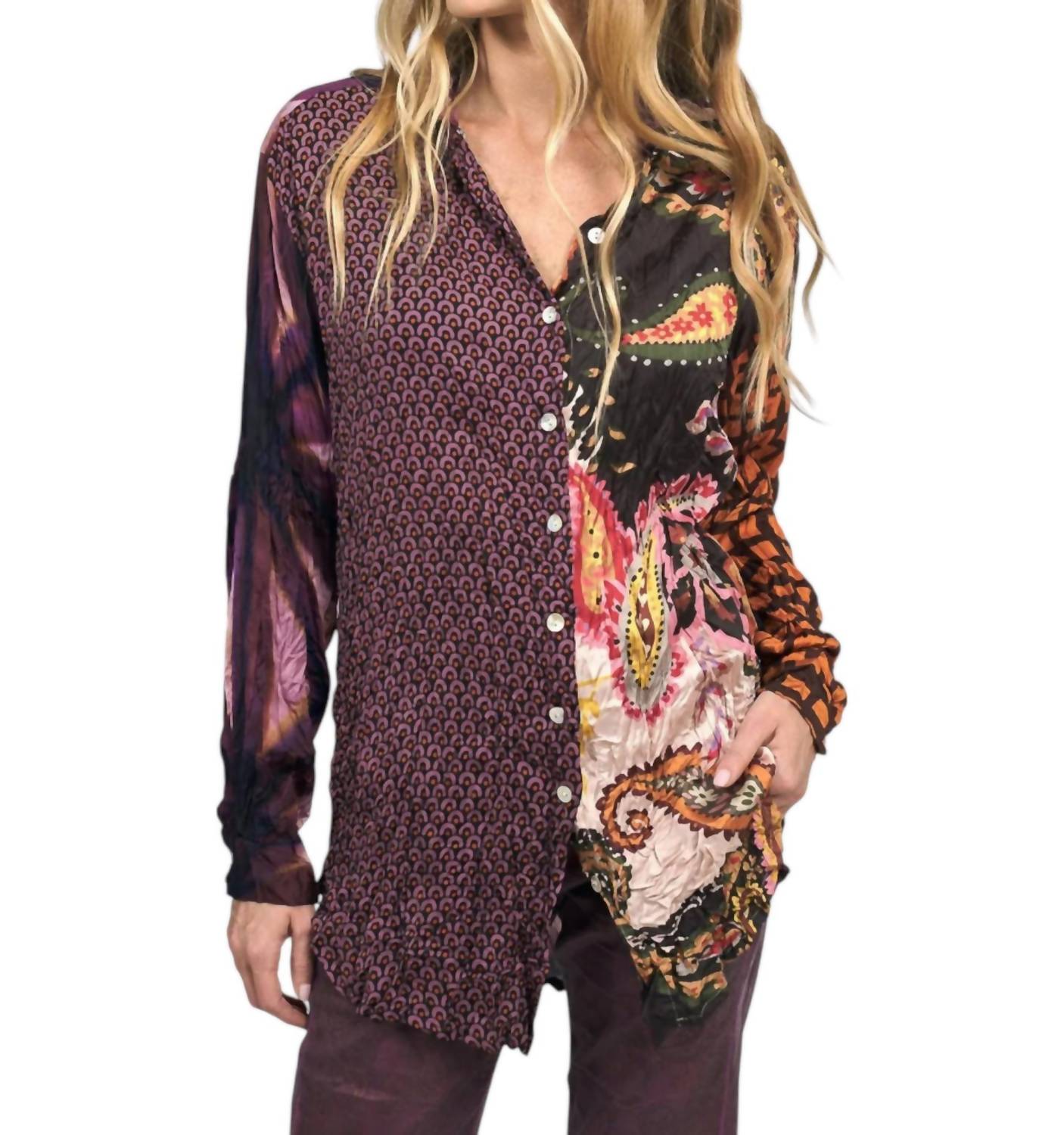 

Родео рубашка в фиолетовой гамме ALEMBIKA