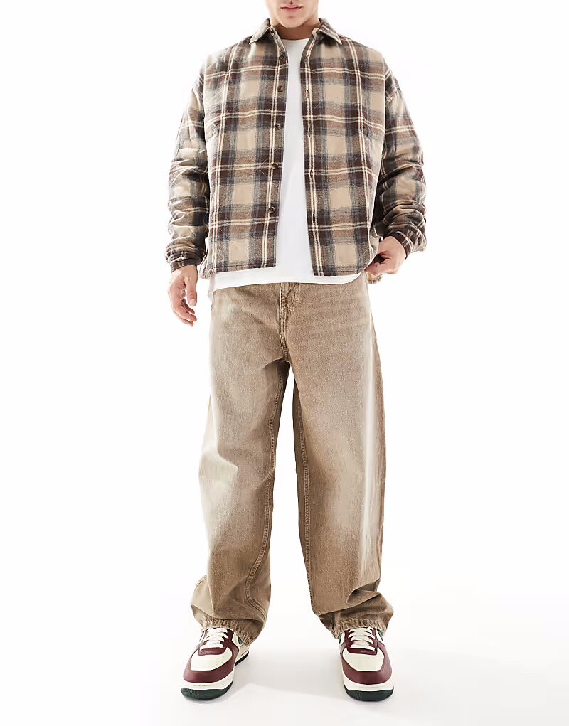 

Джинсы Pull&Bear Skate Fit, насыщенного коричневого цвета