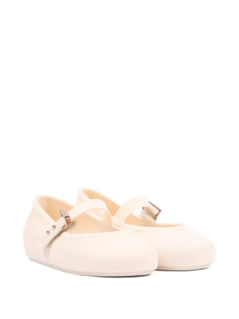 Балетки с ремешком на липучке Mini Melissa, нейтральный