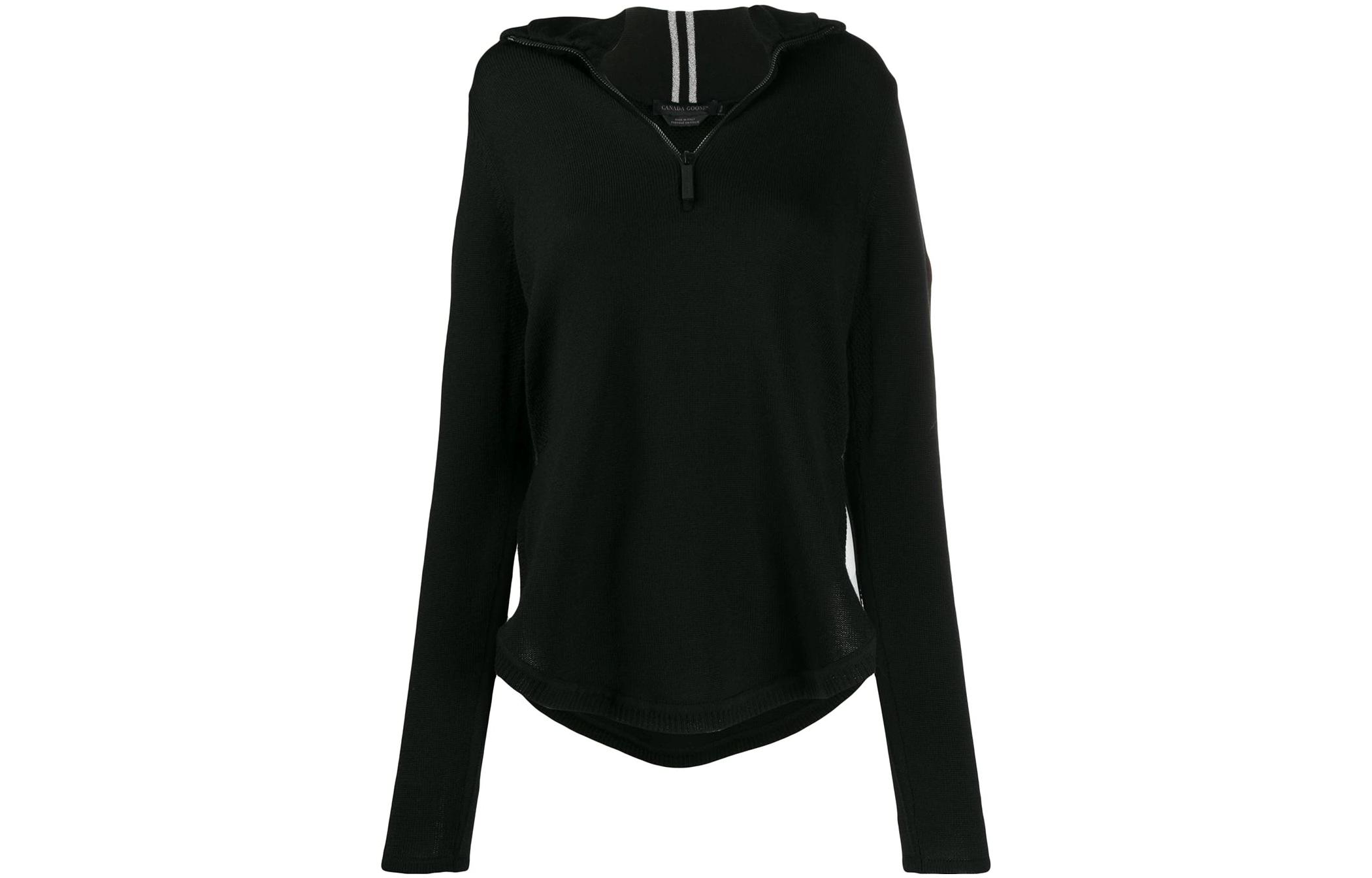 

Canada Goose Женская черная толстовка с высоким воротником, средней и стандартной длины, Черный, Canada Goose Женская черная толстовка с высоким воротником, средней и стандартной длины