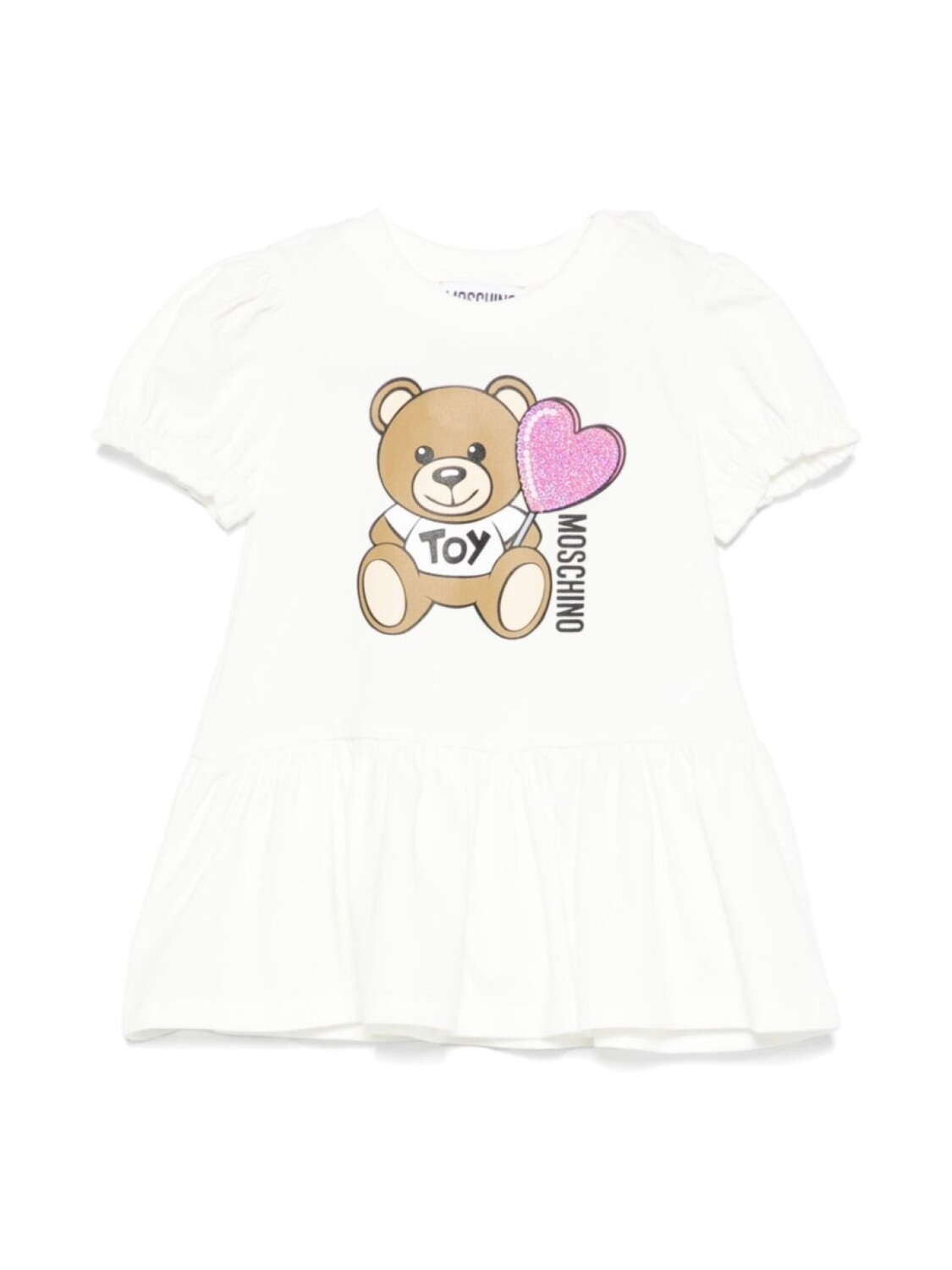 

Moschino Kids платье с принтом Teddy Bear, белый