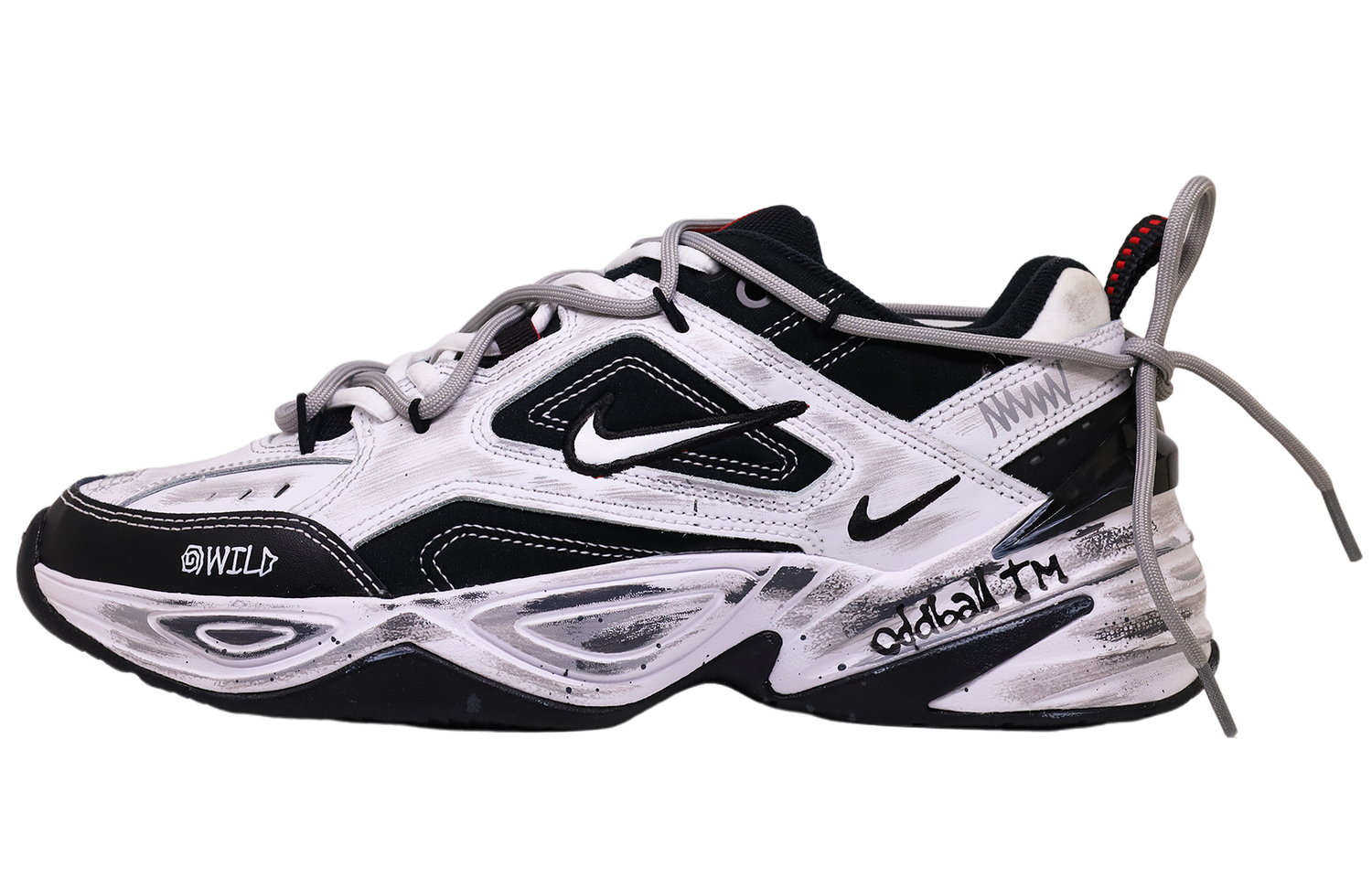 

Nike M2K Tekno устойчивые к истиранию кроссовки low top массивные unisex black white