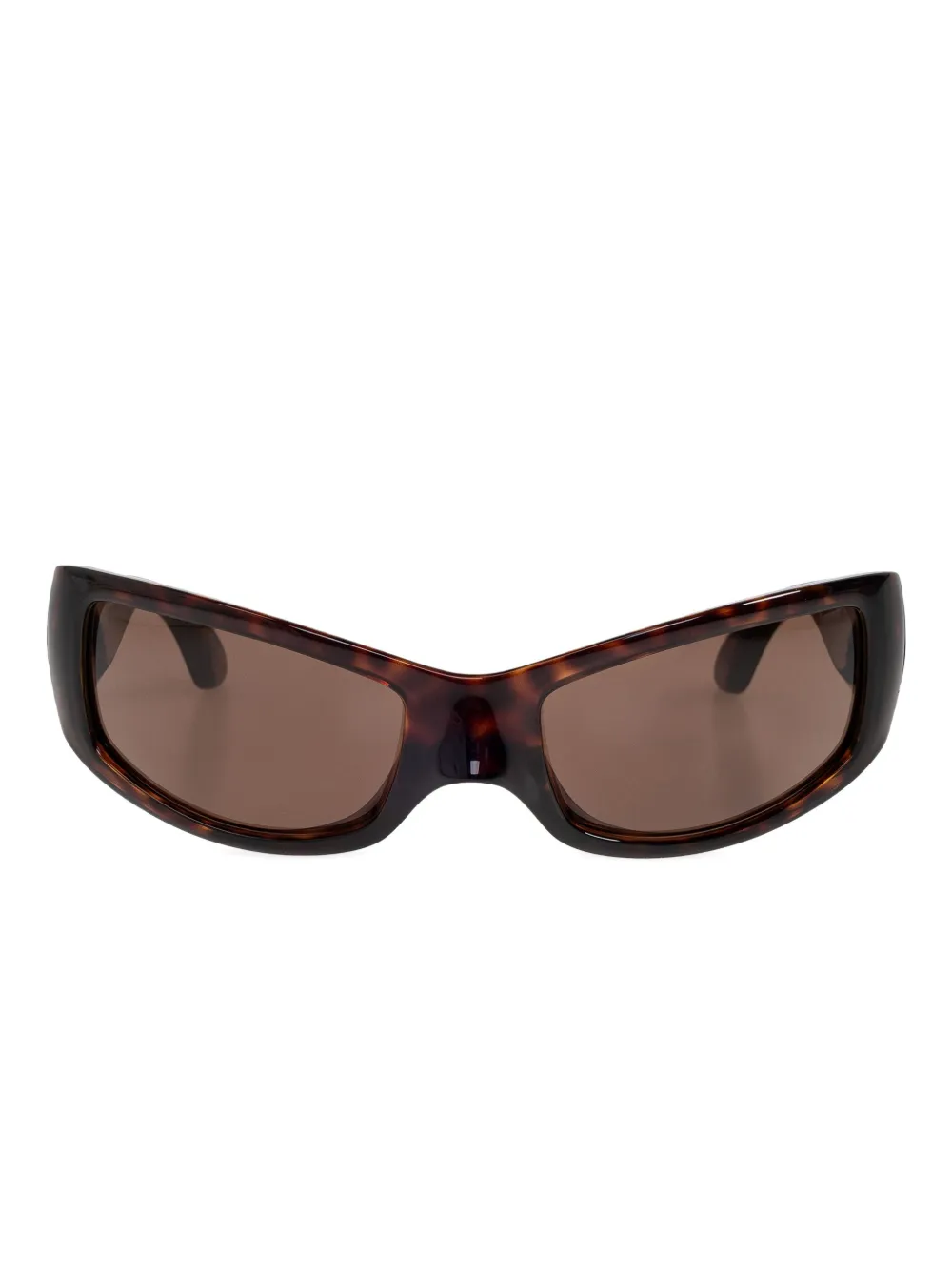 

Солнцезащитные очки с геометрической оправой Balenciaga, коричневый