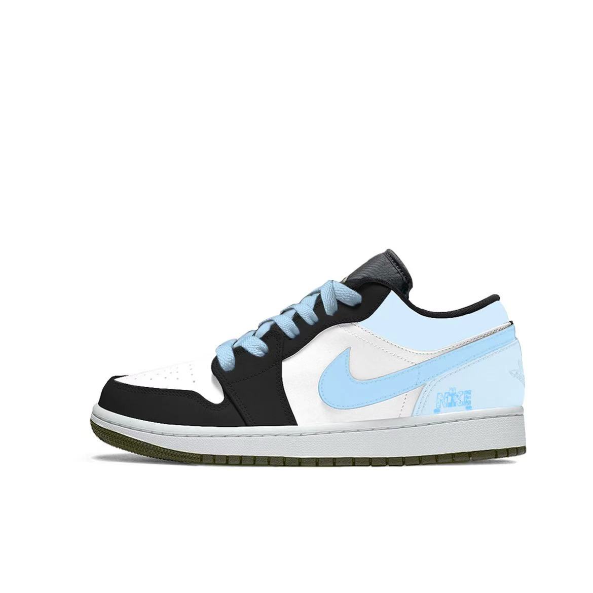 

Jordan Детские баскетбольные кроссовки Air 1 Blueberry из искусственной кожи, нескользящие и износостойкие, низкие, синие, унисекс