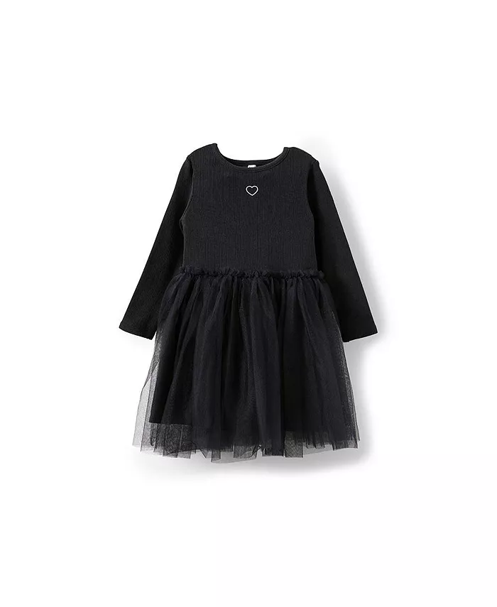 

Платье Harper с длинными рукавами для девочек COTTON ON, черный