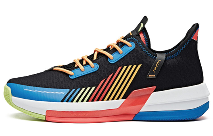 

ANTA Basketball Collection Vintage Basketball Shoes Men Low-top Black / Palace Blue / ANTA White, Белый, ANTA Basketball Collection Vintage Basketball Shoes Men Low-top Black / Palace Blue / ANTA White