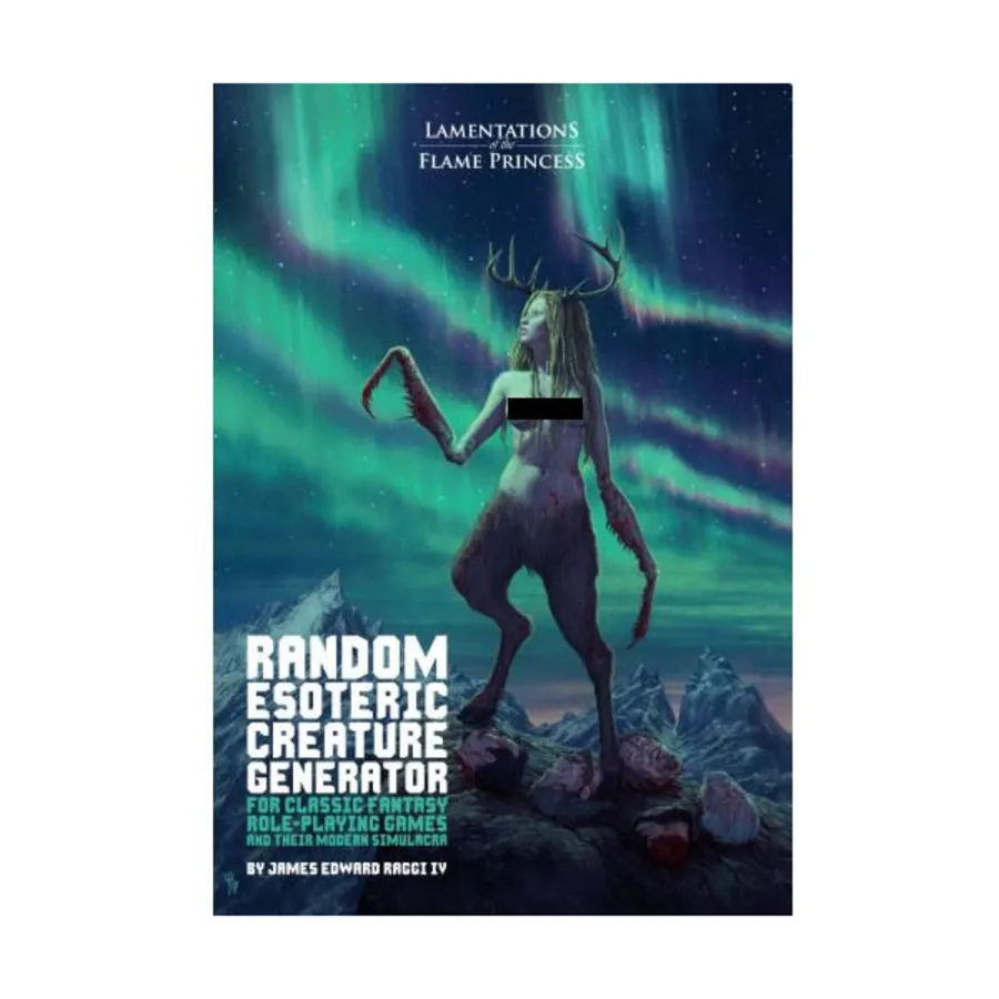 

Random Esoteric Creature Generator for Classic Fantasy Role-Playing Games and their Modern Simulacra (10th Anniversary Edition) (5th Printing), Lamentations of the Flame Princess - Core Rules, Settings & Ephemera, мягкая обложка
