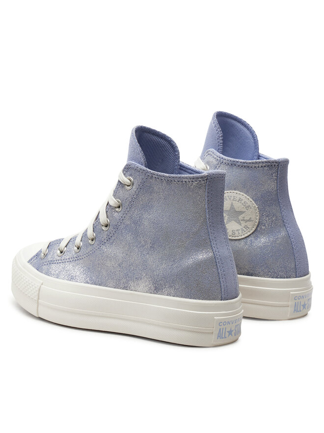 Кроссовки Chuck Taylor All Star Lift Platform Suede Shimmer Hi A11549C Converse, фиолетовый — фото 3
