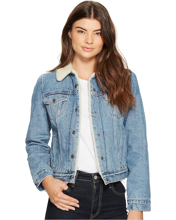 

Куртка Levi's Womens Original Sherpa Trucker, цвет Divided Blue