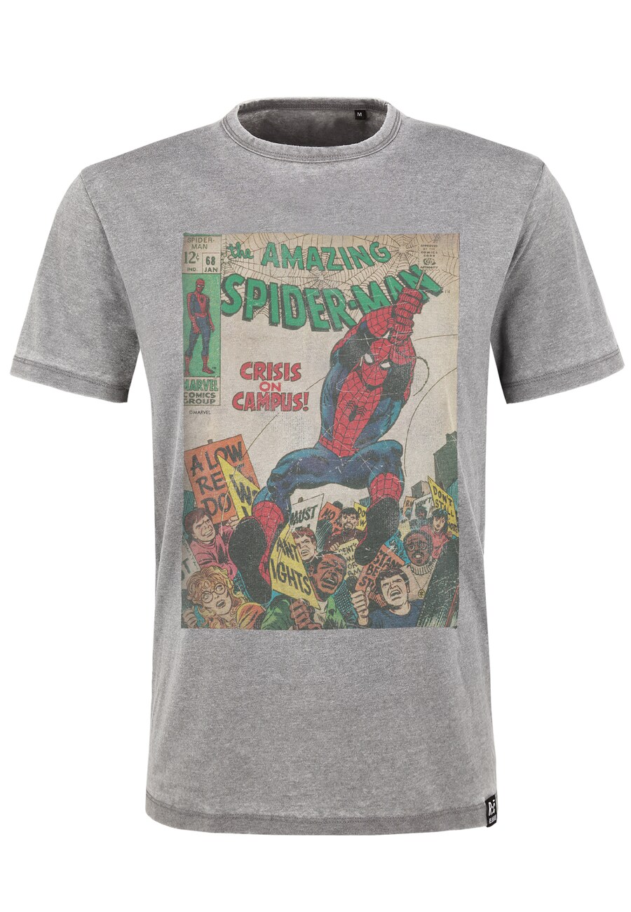 

Классическая футболка Recovered Shirt Marvel Spiderman Crisis on Campus, серый