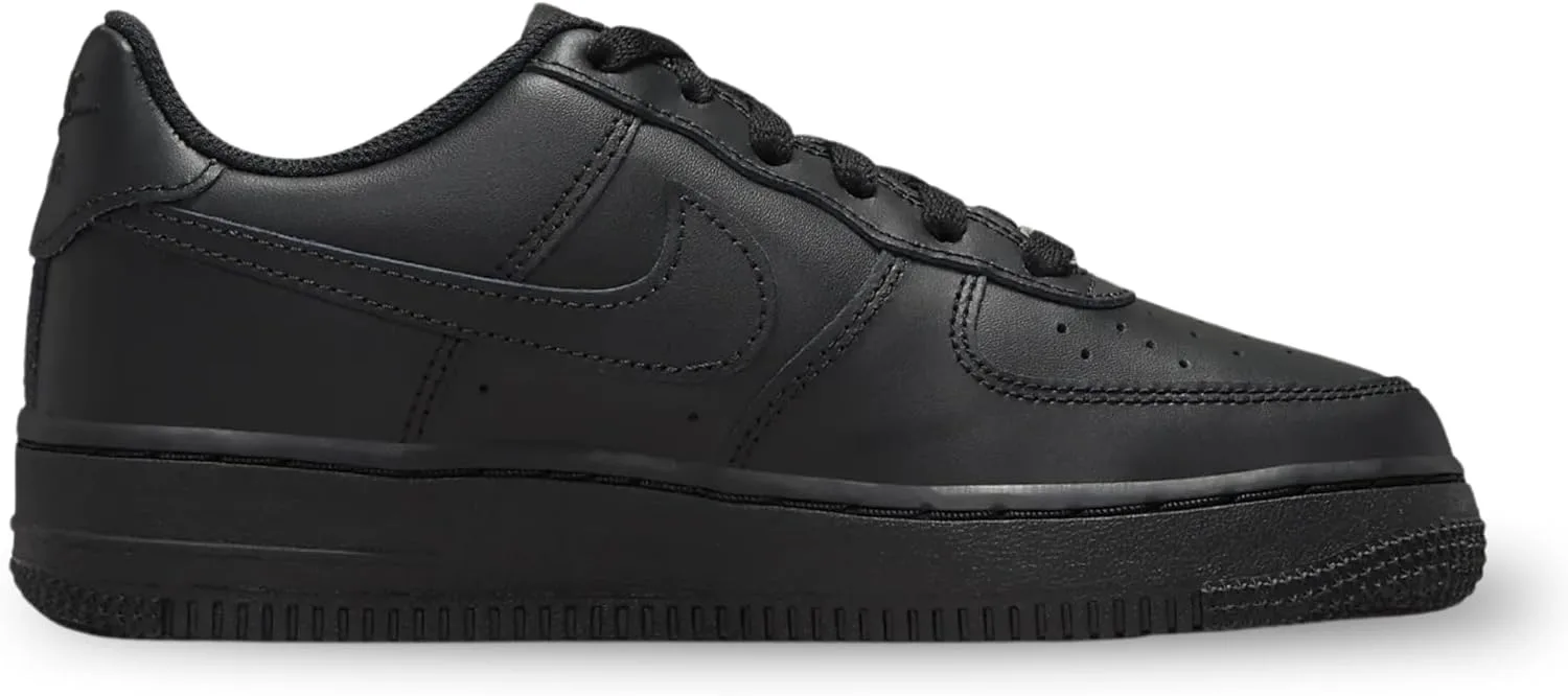 Кроссовки NIKE Air Force 1 Leather Triple White, черный — фото 2