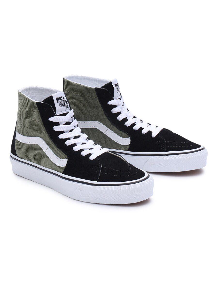 Кроссовки с высоким берцем VANS SK8-Hi, цвет Dark green/Black — фото 2