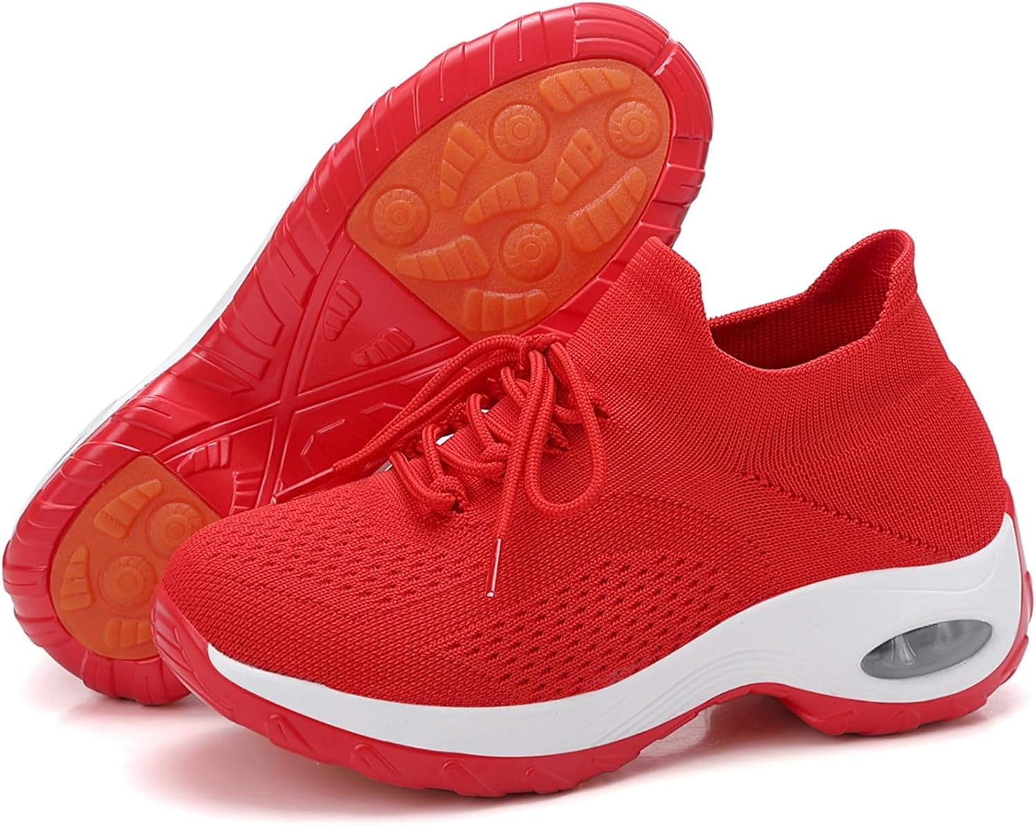 

Ортопедические кроссовки для женщин и мужчин, кроссовки на липучке Orthowear, унисекс, удобные с воздушной подушкой, нескользящие спортивные обувь, дышащие повседневные беговые кроссовки с толстой подошвой для фасциита подошвы Lghlmcl, красный