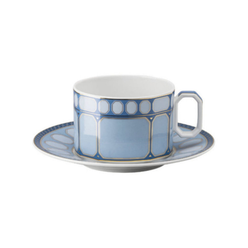 

Swarovski x SIGNUM Лазурная чашка, 2 шт 0,26 л Rosenthal, белый/синий/золотой