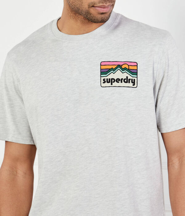 Винтажная футболка 90-х Regular fit Superdry, серый — фото 4