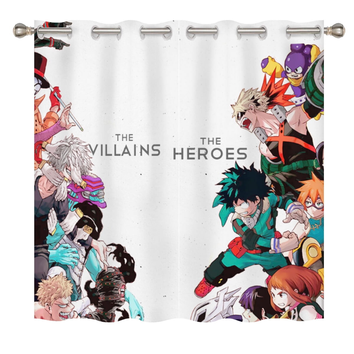 

Плотные шторы My Hero Academia 86 x 84 дюйма, белый
