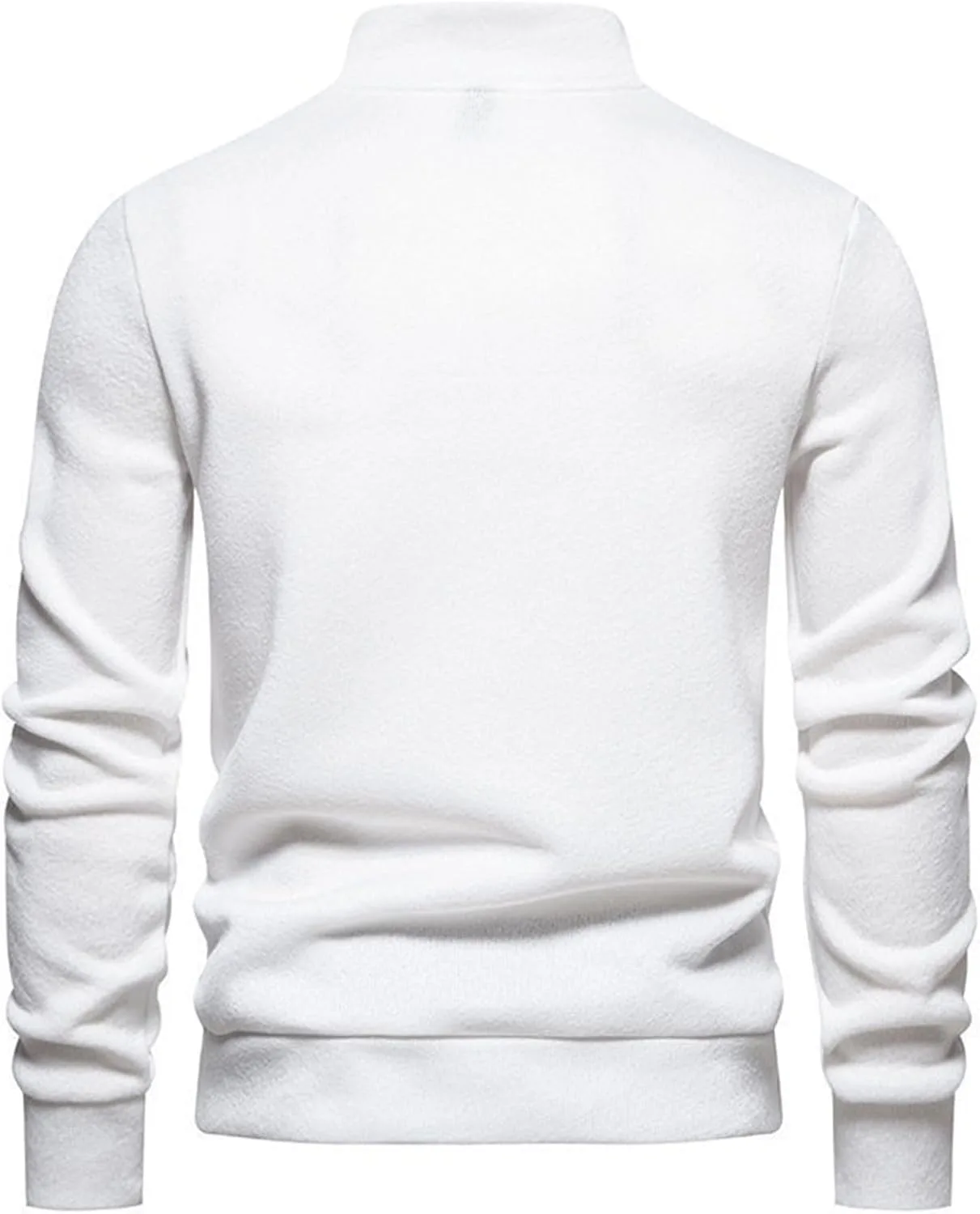 Мужской водолазка на пуговицах с длинным рукавом Slim Fit — фото 3