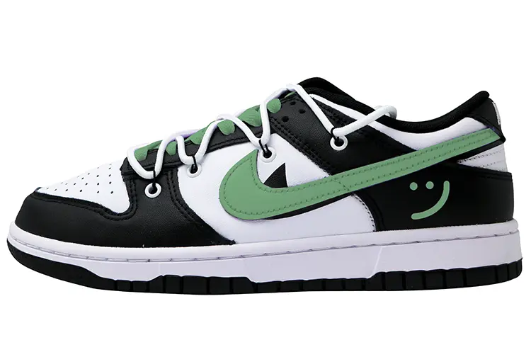 

Кроссовки Nike Dunk Skateboarding Shoes Men Low-top White/Black/Green, черный/белый
