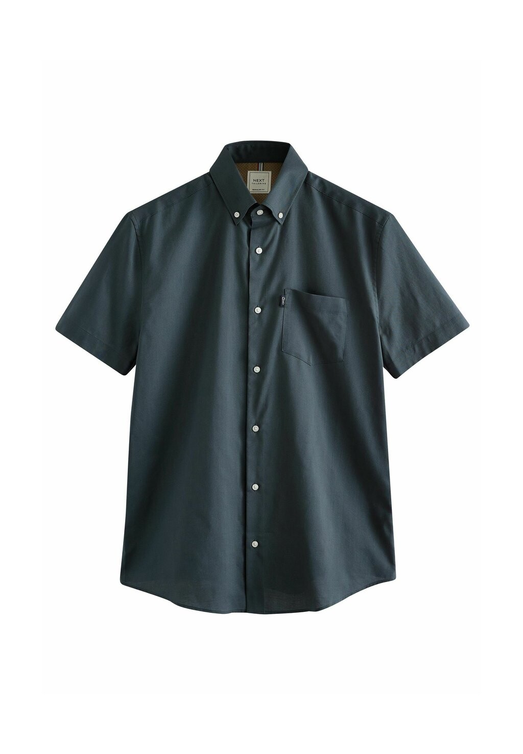 

REGULAR FIT Button Down Oxford Short Sleeve Next, Рубашка синий