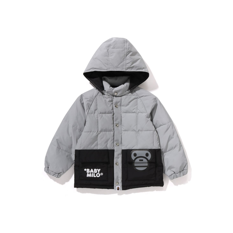 

Пуховик kids' A BATHING APE, серый