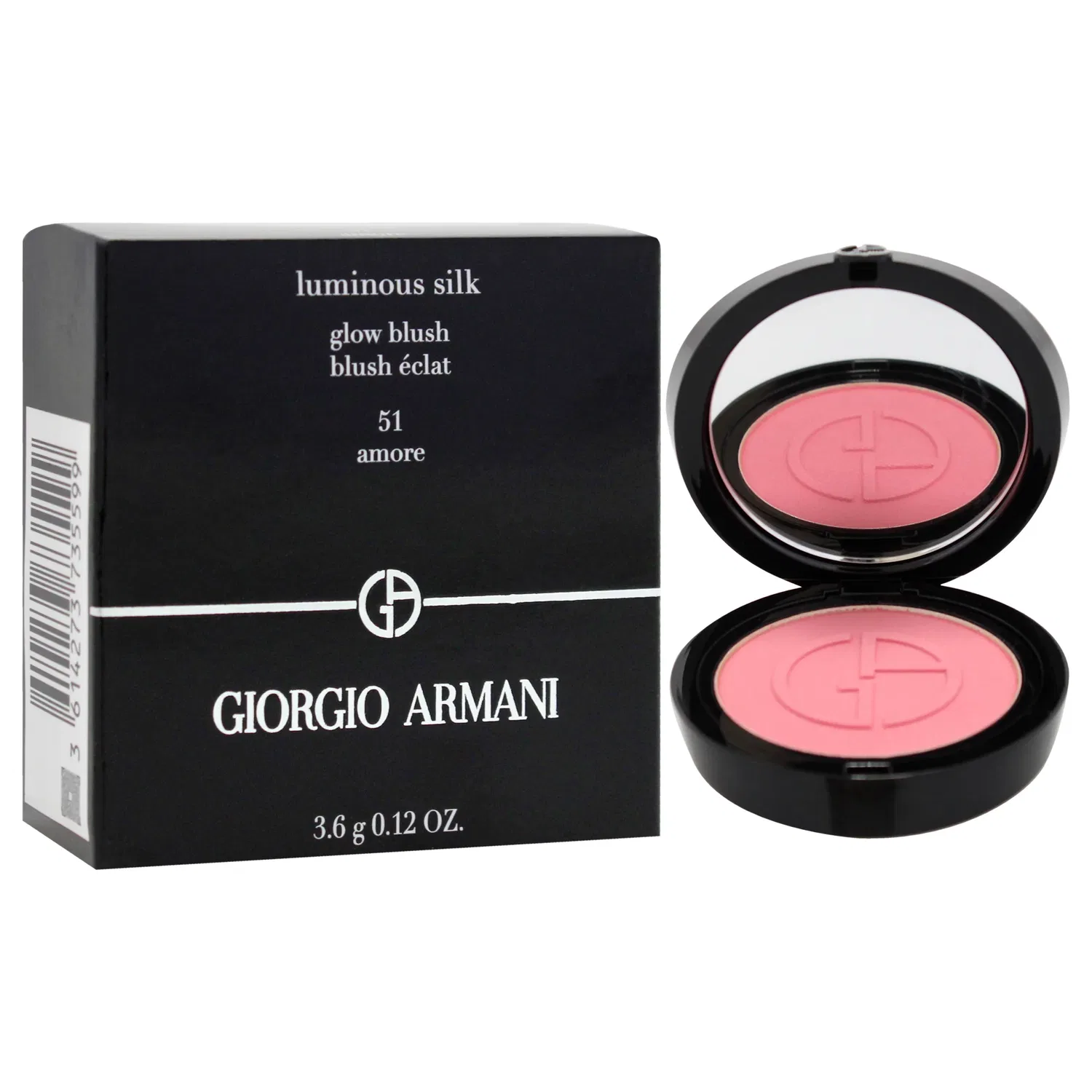 Румяна Luminous Silk Glow Blush - 51 Amore от Giorgio Armani для женщин - 0,12 унции (34 г), розовый — фото 3