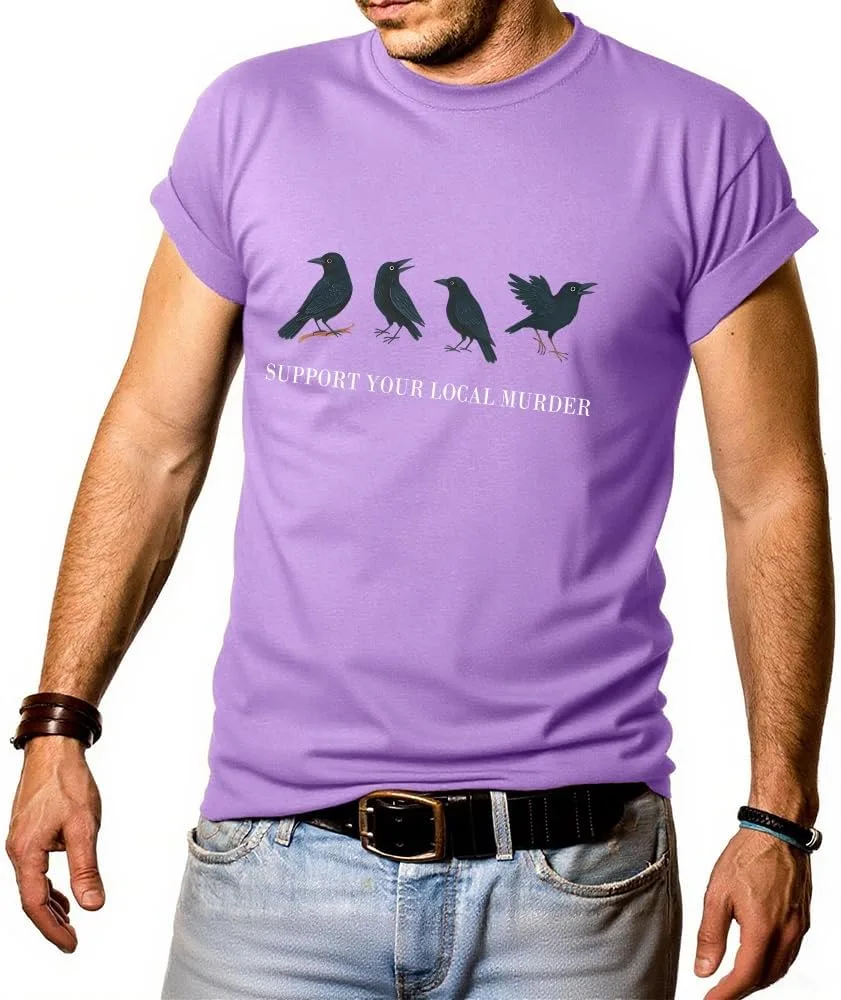 

Футболка Vintage Raven с принтом Support Your Local Murder NACJOM