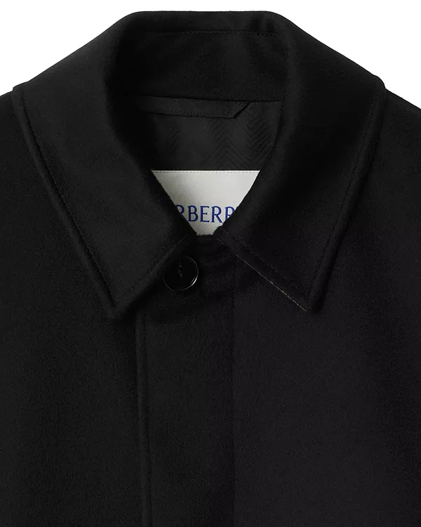 Пальто Burberry кашемировое средней длины, черное — фото 4