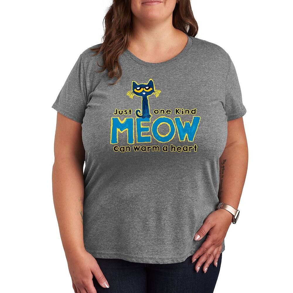 

Футболка с рисунком Pete The Cat Meow Licensed Character, цвет Heather Gray