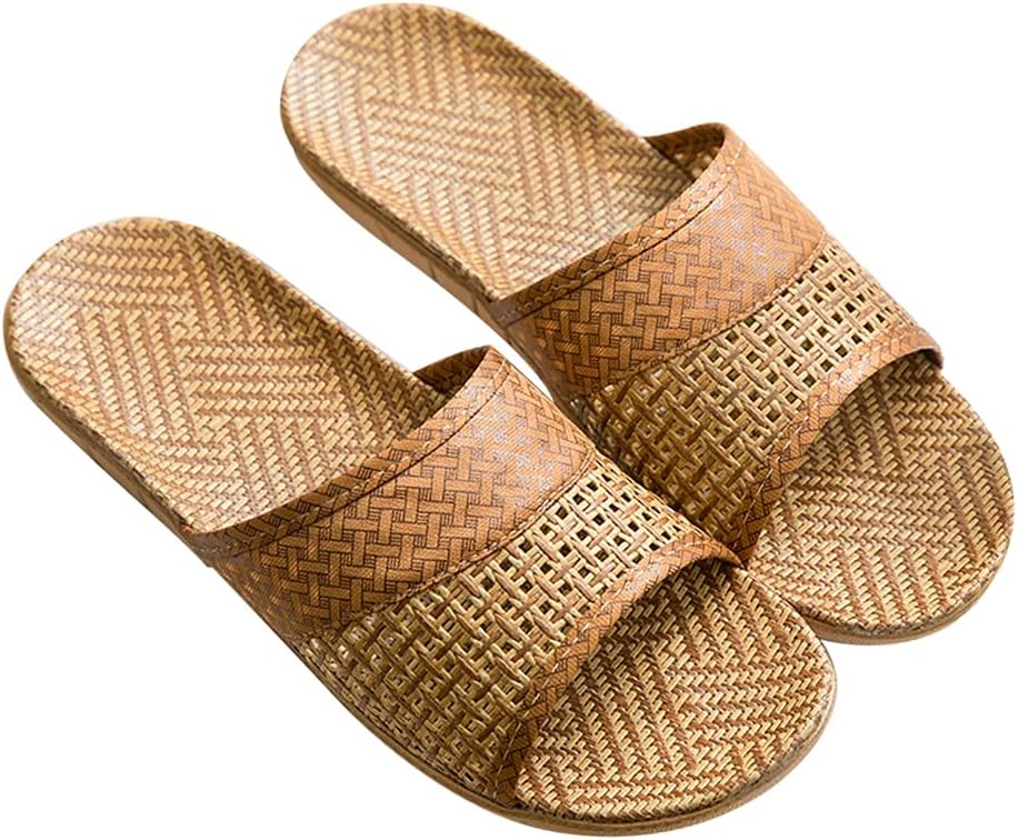 

Мужские тапочки с открытым носком, женские домашние тапочки, милые тапочки с травкой, летние домашние льняные тапочки для дома и улицы, бесшумные тапочки для деревянного пола, сандалии, дышащая обувь (Цвет: B, Размер: 37/38 EU) Kitcissl, 37/38 E...