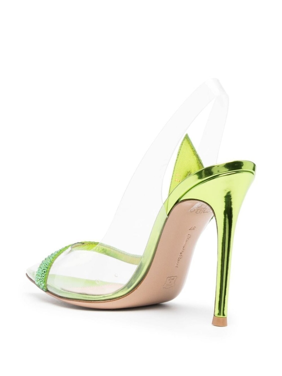 Gianvito Rossi туфли Hortensia 105 с ремешком на пятке, зеленый — фото 2