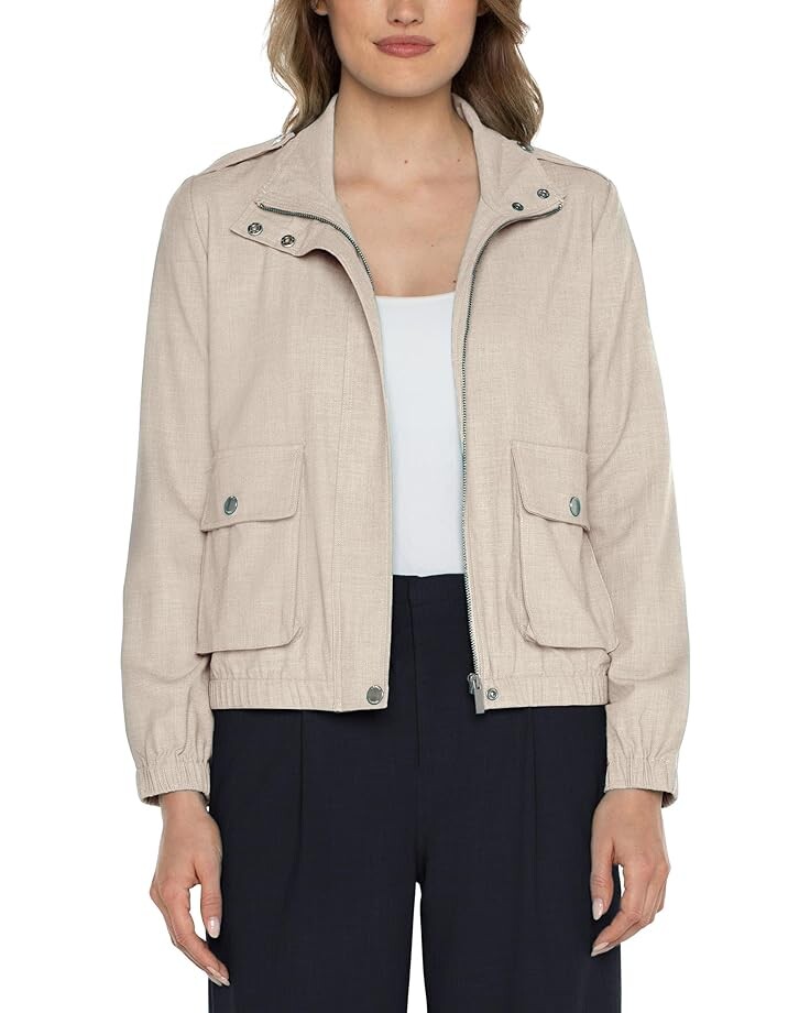 

Куртка Liverpool Los Angeles Utility Zip Up Textured Stretch Woven, цвет Dusty Tan