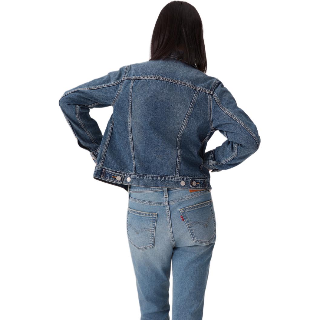 Levis Джинковая куртка женская светло-голубая — фото 4