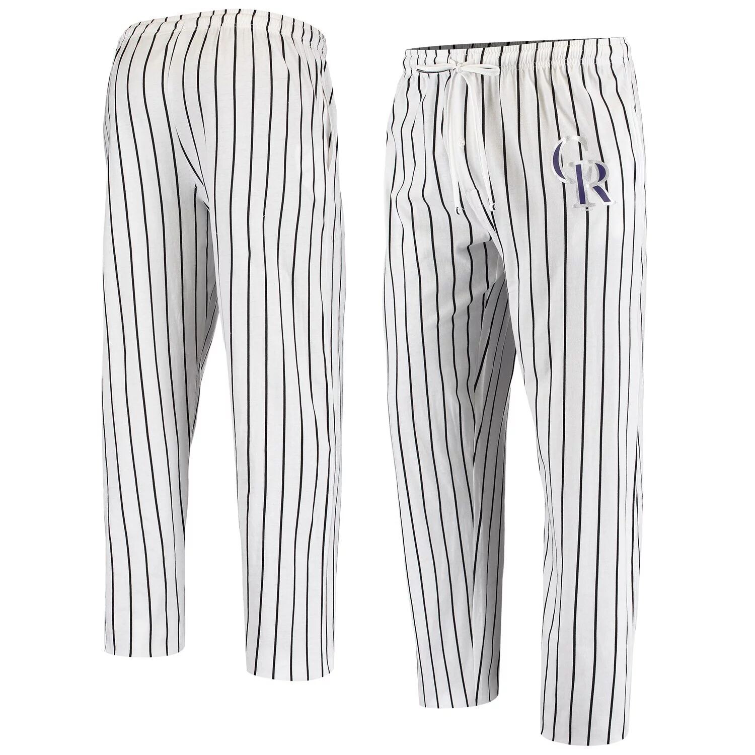 

Мужские брюки Concepts Sport White Colorado Rockies Vigor в тонкую полоску