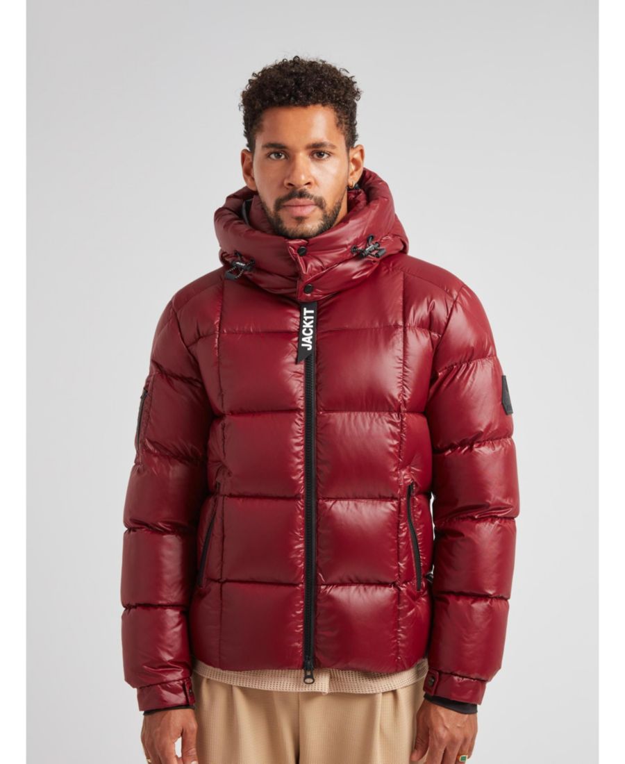 

Мужская куртка-пуховик EZ Boxed Hooded Racer Jack1t, Dark cranberry/black