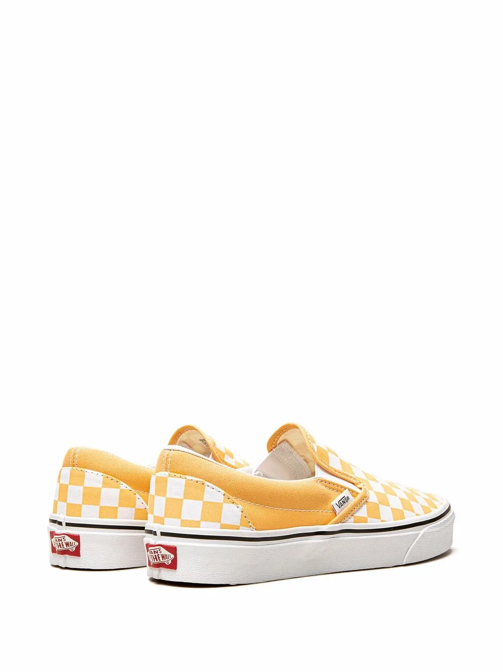 Слипоны Classic Checkerboard Vans, желтый — фото 3
