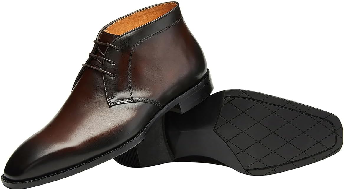 

Мужские кожаные ботинки-чукка Santimon на шнуровке, классические ботильоны, деловой повседневный стиль, ботинки в стиле «дезерт», Coffee