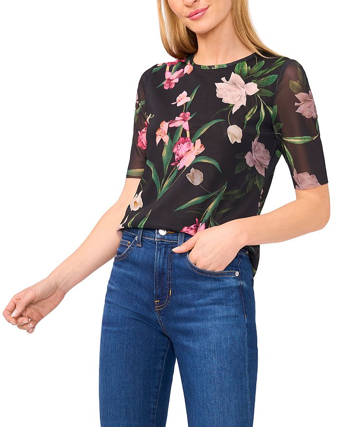 

Принтованная сетчатая блуза Ted Baker, мультиколор
