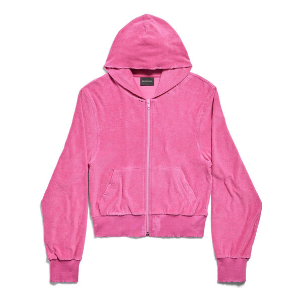 

Куртка bb motel zip-up hoodie fitted 'dark pink' Balenciaga, розовый