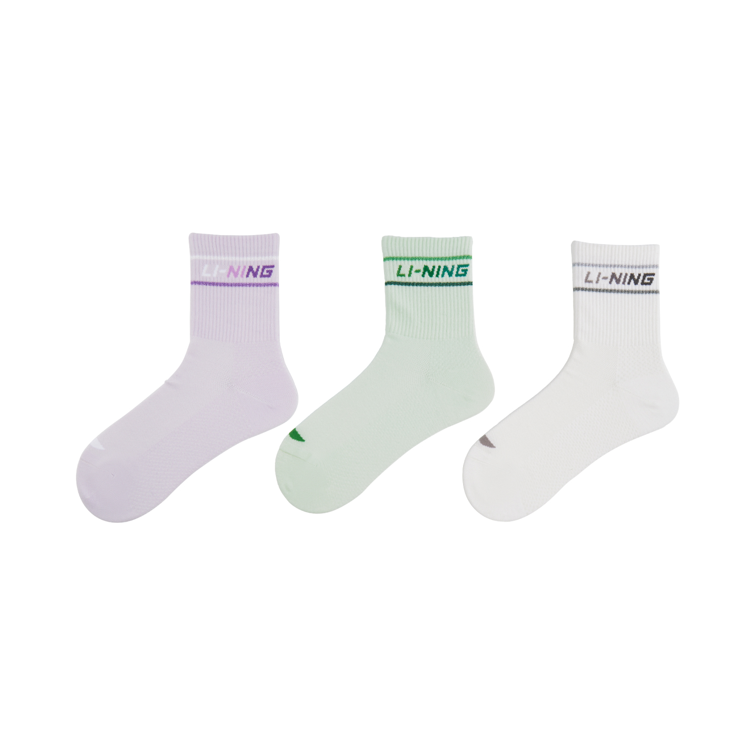 

Спортивные носки Sports Life Collection Crew, унисекс, набор из 3 пар LINING, 3 Pack (экрю+синий зеленый+Condensation фиолетовый)